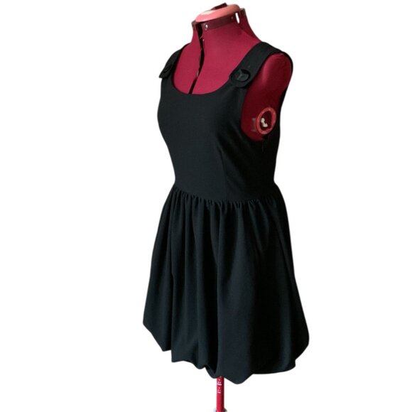 LUNA - Little black dress - Bubble skirt buttons details on strap - Medium - Picture 2 of 10